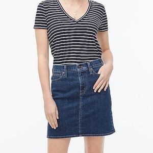 J.Crew denim mini skirt, 34", blue